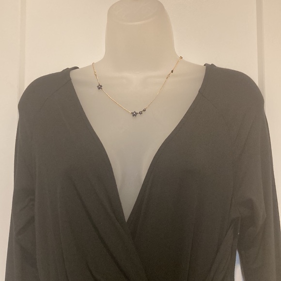 Long Sleeve Black Wrap Dress 👗,size-S, 93% Rayon, 7% Spandex,Never worn - Picture 9 of 12